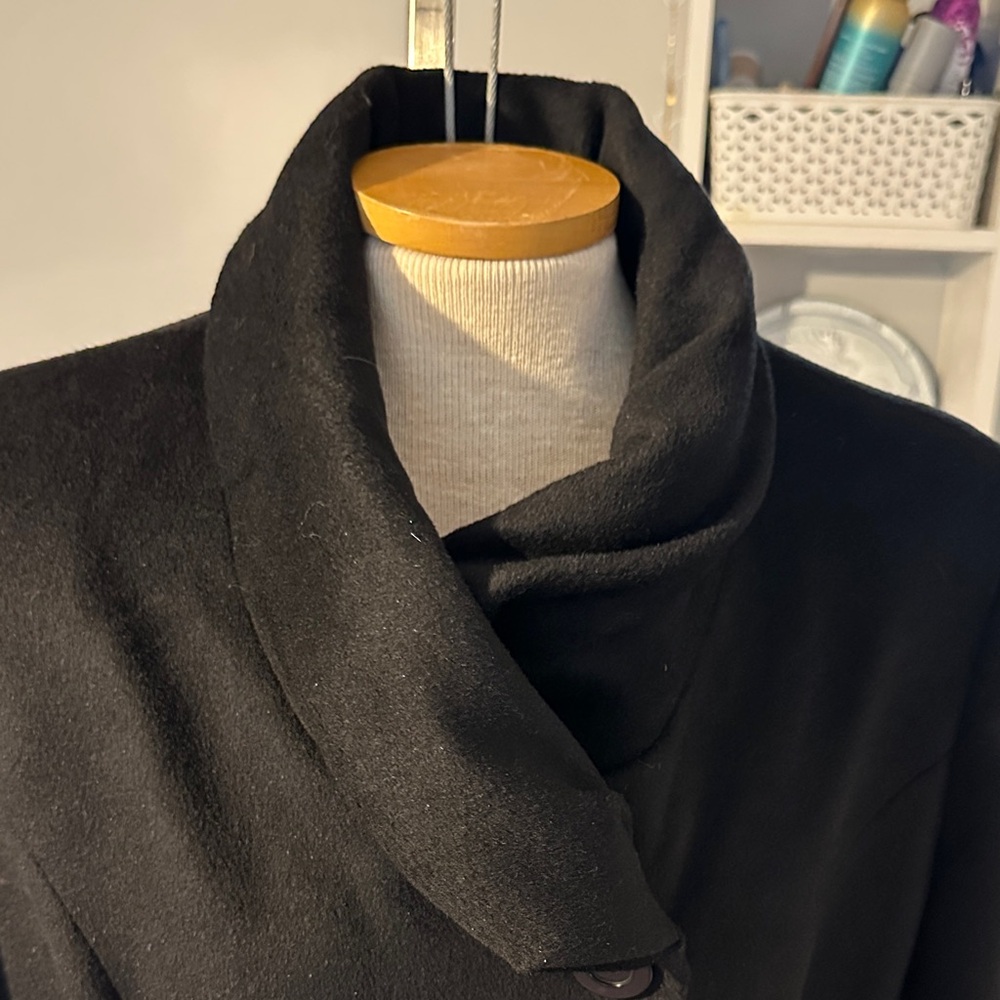 Cinzia Rocca Icons Classic Black Long Wool Coat